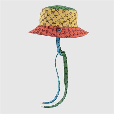 gucci rainbow bucket hat|More.